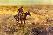 Charles M Russell The Wagon Boss Norge oil painting reproduction